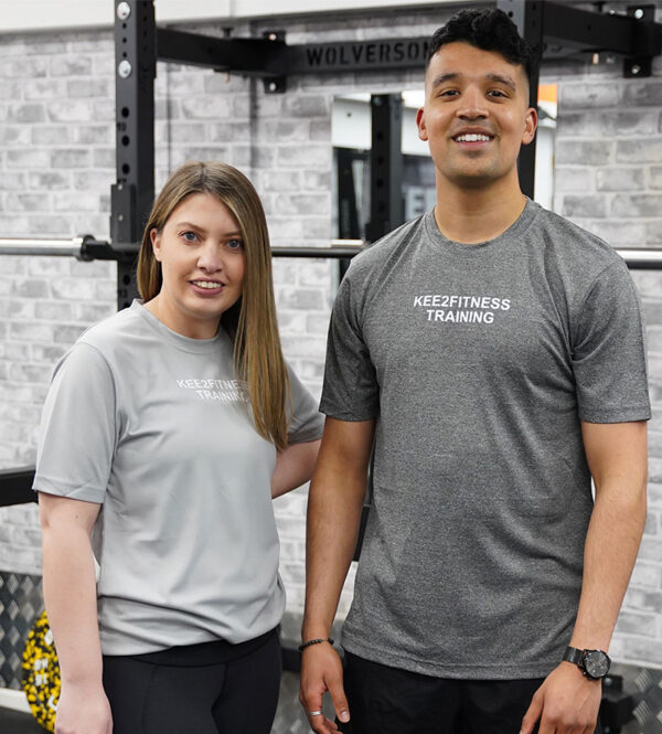 Light Grey "KEE2FITNESS" Active Tee