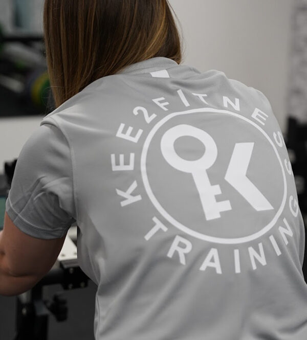 Grey "KEE2FITNESS" Active Tee - Image 3